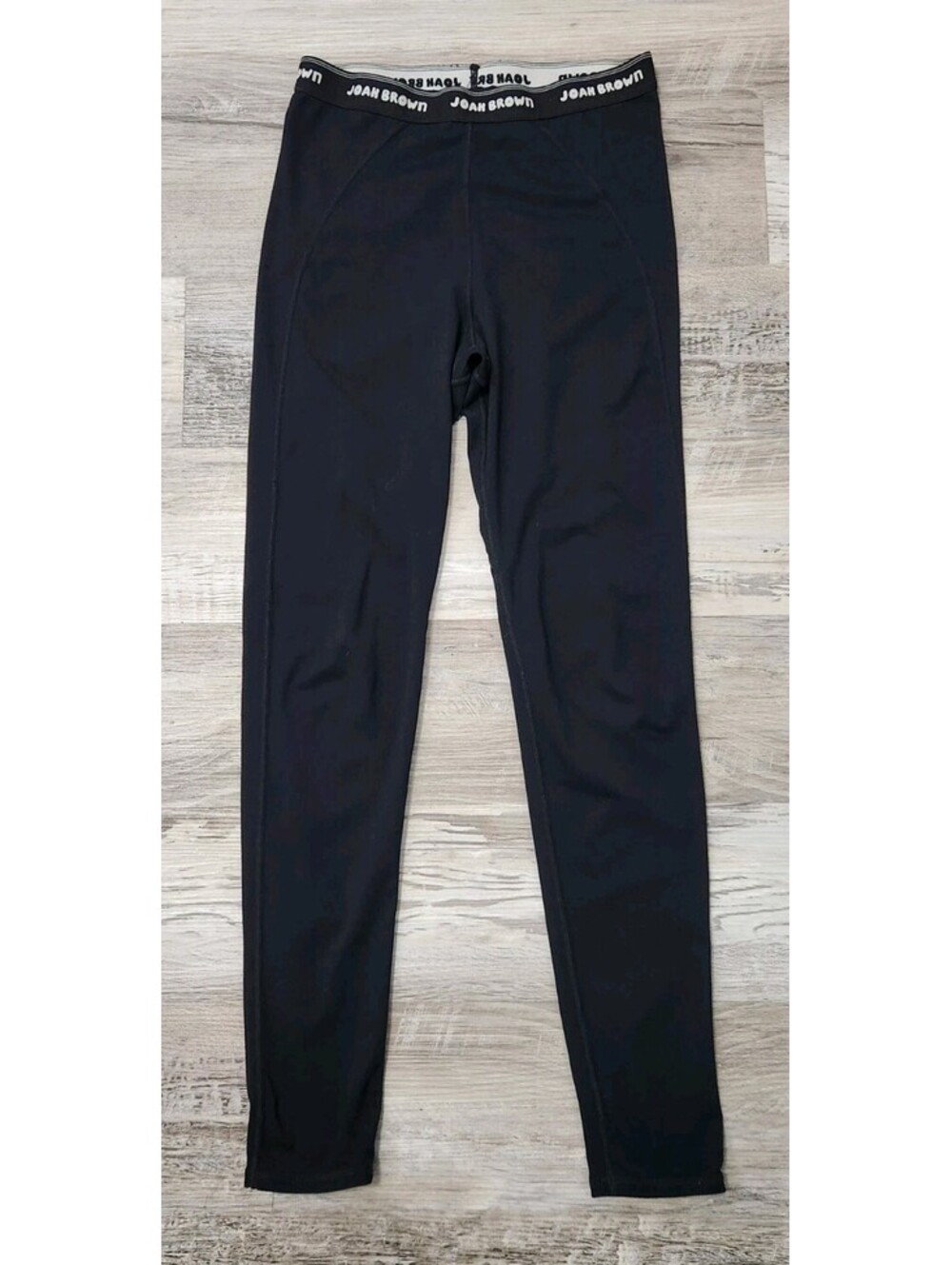 Joah Brown Sports Leggings Black Logo Waistband Small Medium